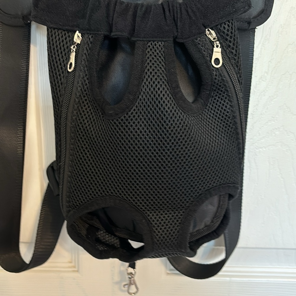 BRAND NEW . Never used . SIZE S, black puppy backpack. OR small dog in general.